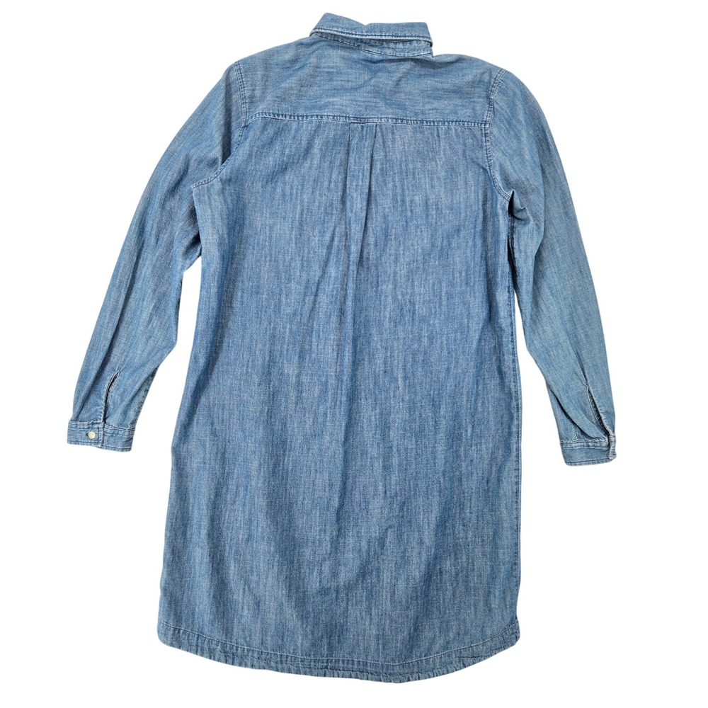 Old Navy M Chambray Shirt Dress Womens Blue Denim Casual Minimalist - Picture 3 of 8